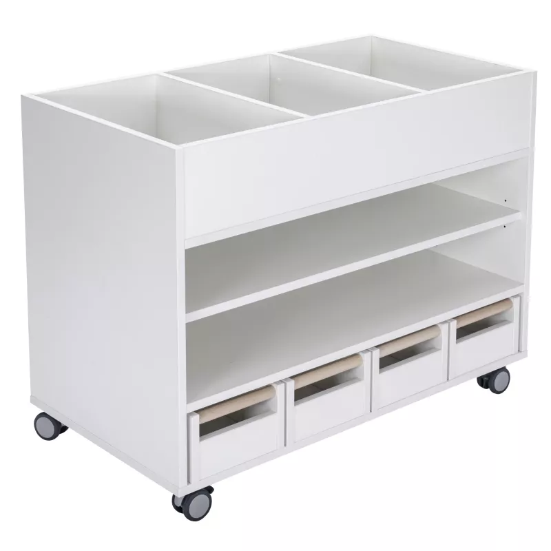 mobiler Schrank, Schubladenbox, Rollwagen, Schubladen, Holzkern