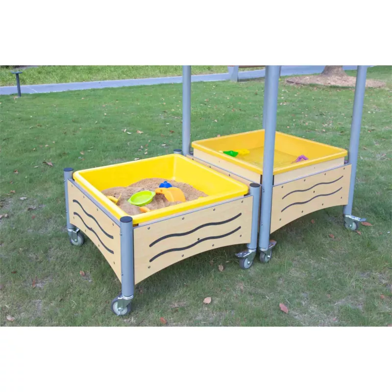 Sandkasten, Kinder-Spielzeug, rollbarer Behälter, Sandkasten mit Rollen, Parkwagen-Box