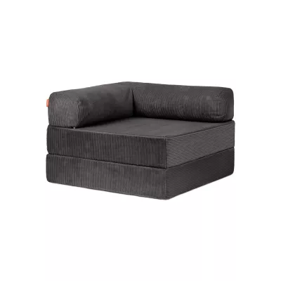 Sessel, Sessel mit Rückenkissen, Grau, Cord Materials, Modulares Sitzkissen