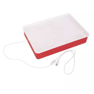 LED-Lichtbox, USB-Stromkabel, rote Basis, Tragbar, Lichtbox