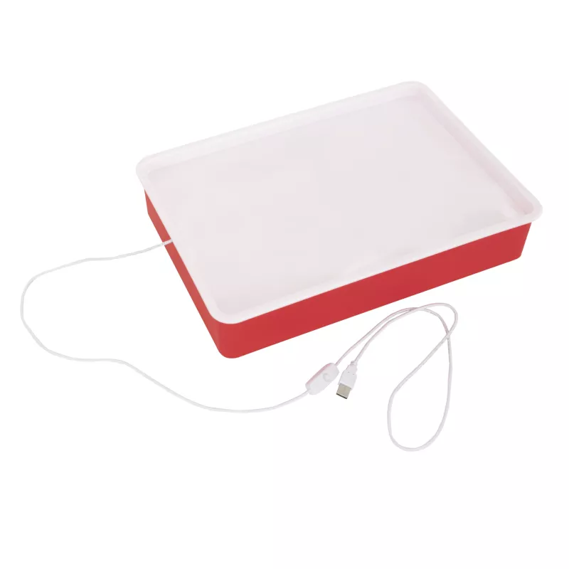 LED-Lichtbox, USB-Stromkabel, rote Basis, Tragbar, Lichtbox