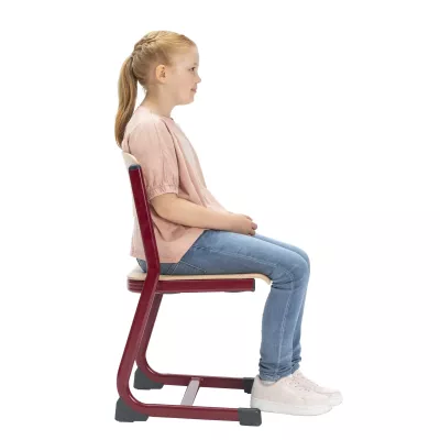 stuhl, Kinderstuhl, Schülerstuhl, ergonomisch, roter rahmen