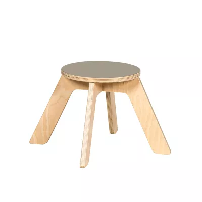 Beistelltisch, Holz, runde Tischplatte, Tripod-Beinen, Naturholz