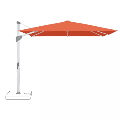 Sonnenschirm, Schirm, Garten, Anbaupfosten, Orange