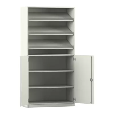 Schuhregal, Schrank, Schubladenregal, Metall, weiß
