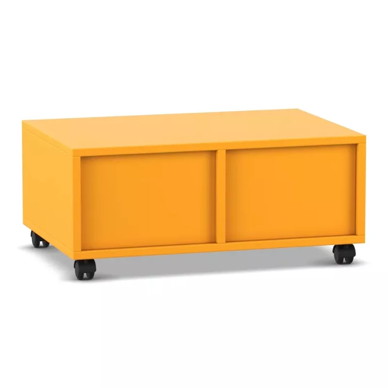 Sofa, Storage unit, Orange cabinet, Mobile storage, Casters