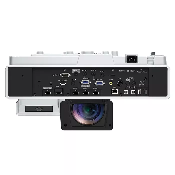 Projektor, Projektor Objektiv, Klarer Lens, HDMI Ports, Rückseite Anschlüsse