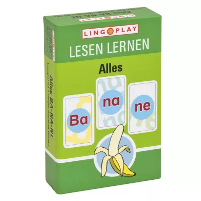 Lernspiel, Lesen lernen, Kartenspiel, Ba-Na-Ne, Banane motif