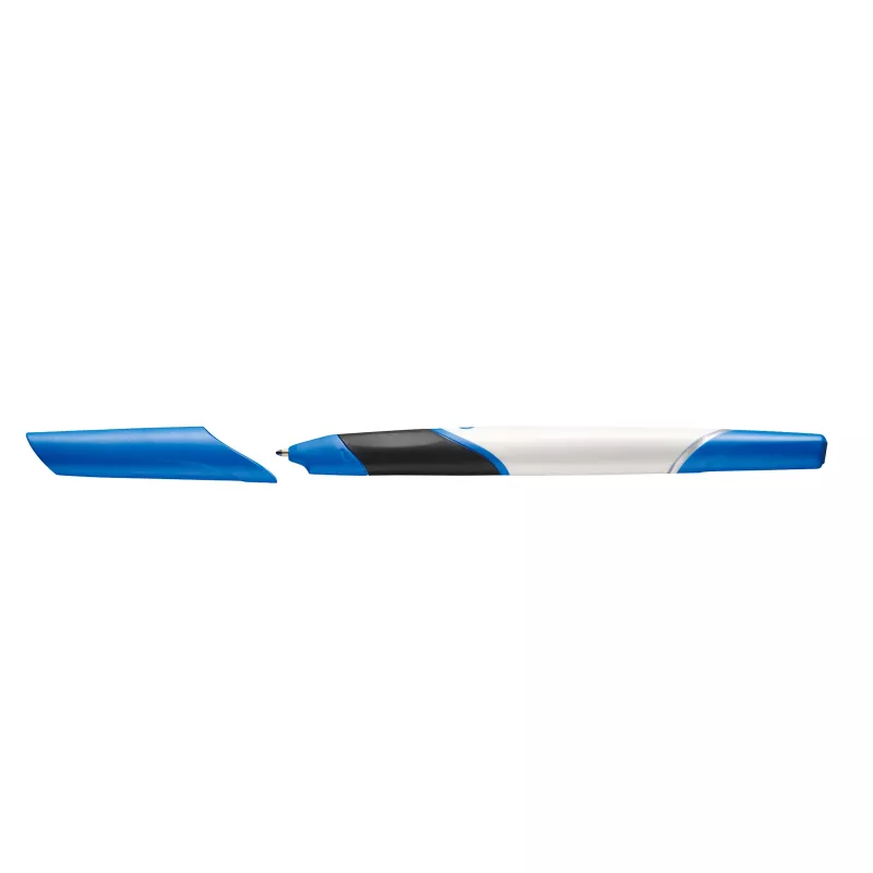 Kugelschreiber, Schreibgerät, Kappe abnehmbar, Blau, Gummigriff
