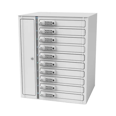Serverrack, Lockbox, 12-Slot, Sicherheit, Verschlussbar