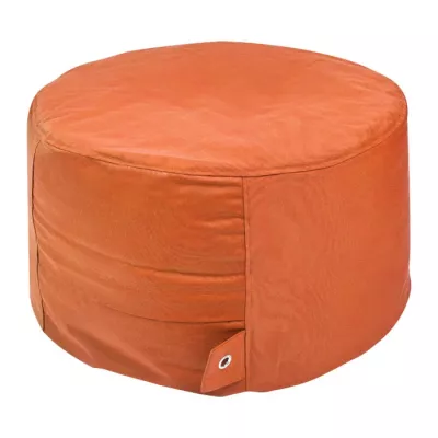 Sitzhocker, Pouf, Kissenhocker, Stoffbezug, orange