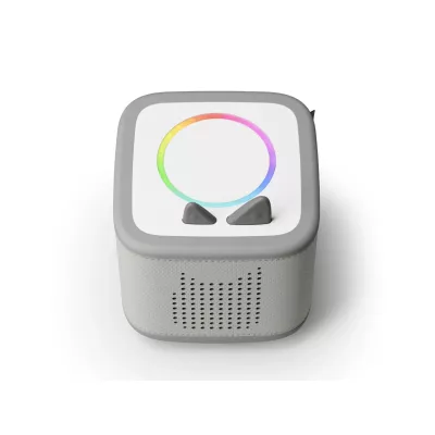 smarte Lautsprecher, RGB-Ring, tragbarer Lautsprecher, grau, Tastenkontrollen