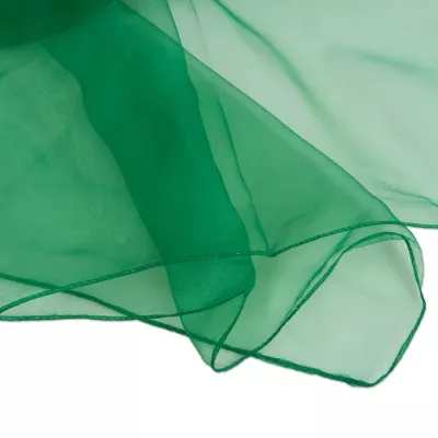 Organza, Tüll, Grün, durchsichtigesGewebe, Stoffkante