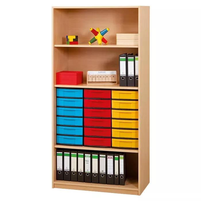 Regal, Aufbewahrung, Ordner, Buntes Ordnerregal, Schubladenboxen