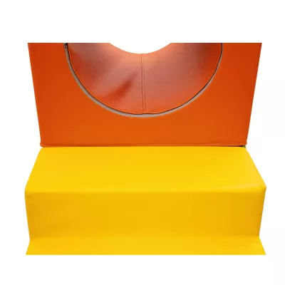 orange, Tasche, Tote, Stoff, Farbblock