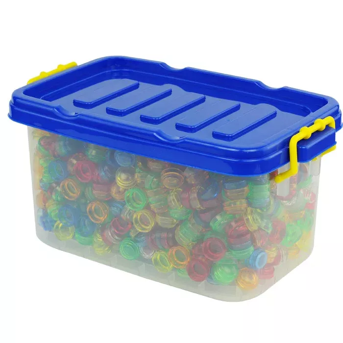 Kunststoffbox, Kunststoffbehälter, Aufbewahrungsbox, Bunte Deckelbox, Klemmverschluss