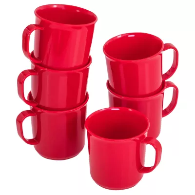 Becher, Kaffee-Tasse, Rot, Porzellan, Stackable