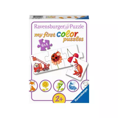Puzzle, Color puzzle, 6x4 pieces, Kinderpuzzle, Bilder: Blumen Tiere