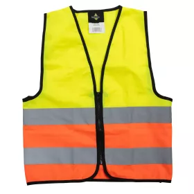 Kinder-Warnweste mit Reißverschluss, gelb/orange