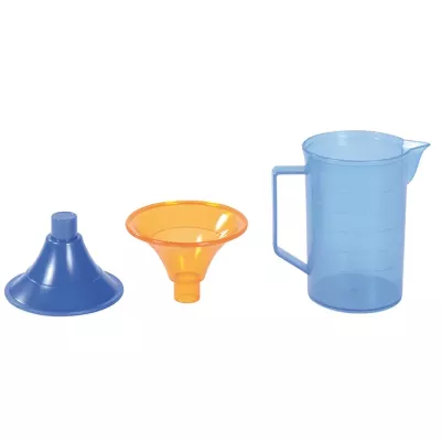 spare parts, Measuring jug, Gießtrichter, Plastic kit, blauer Krug