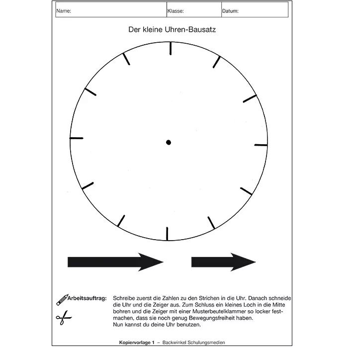 Uhr, Uhrenbausatz, Ziffernkreis, Zahnrad, Bausatz