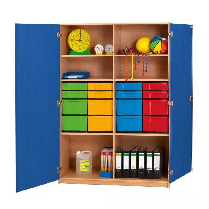 Schrank, Aufbewahrung, Bildungsspielzeug, Kunststoff-Boxen, Beschriftungslaufwerk