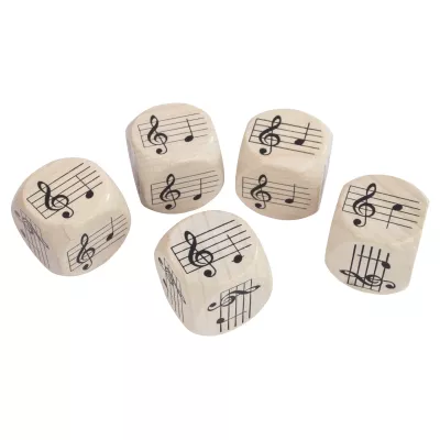 Holzwürfel, Musikerwürfel, Notenwürfel, Musiknotation, Holzspielzeug