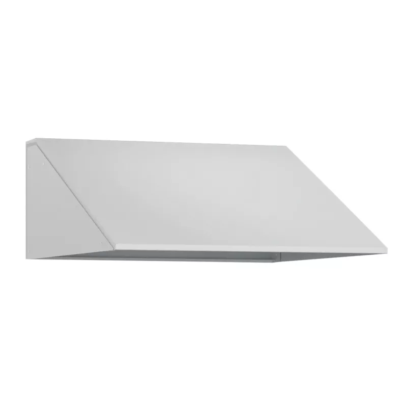 Wandhauben, Schräges Wandregal, Metallblech, Grau, Küchenreling