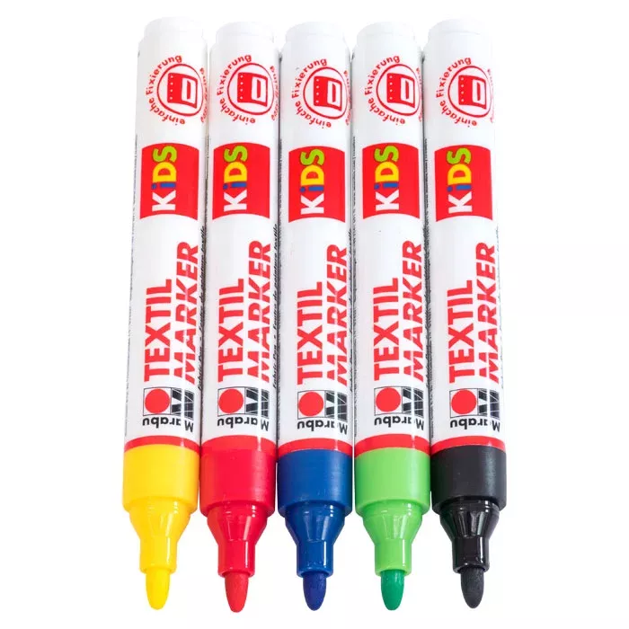 Textilmarker, Flächenmarker, Klebermarker, Kulturcharakter, KIDS