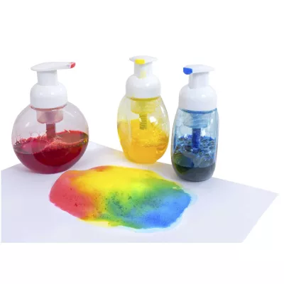 Farbfläschchen, Farbflecken, Malset, Pipettenflasche, Regenbogenfarben