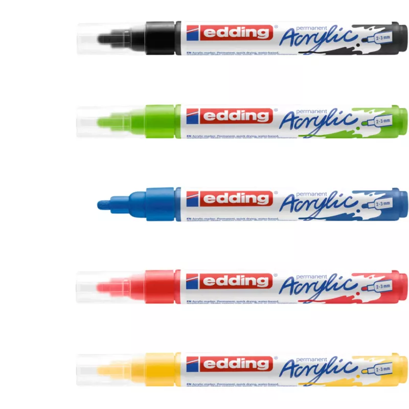 Marker, Acrylic, Permanent, 2-3 mm, Satz Marker