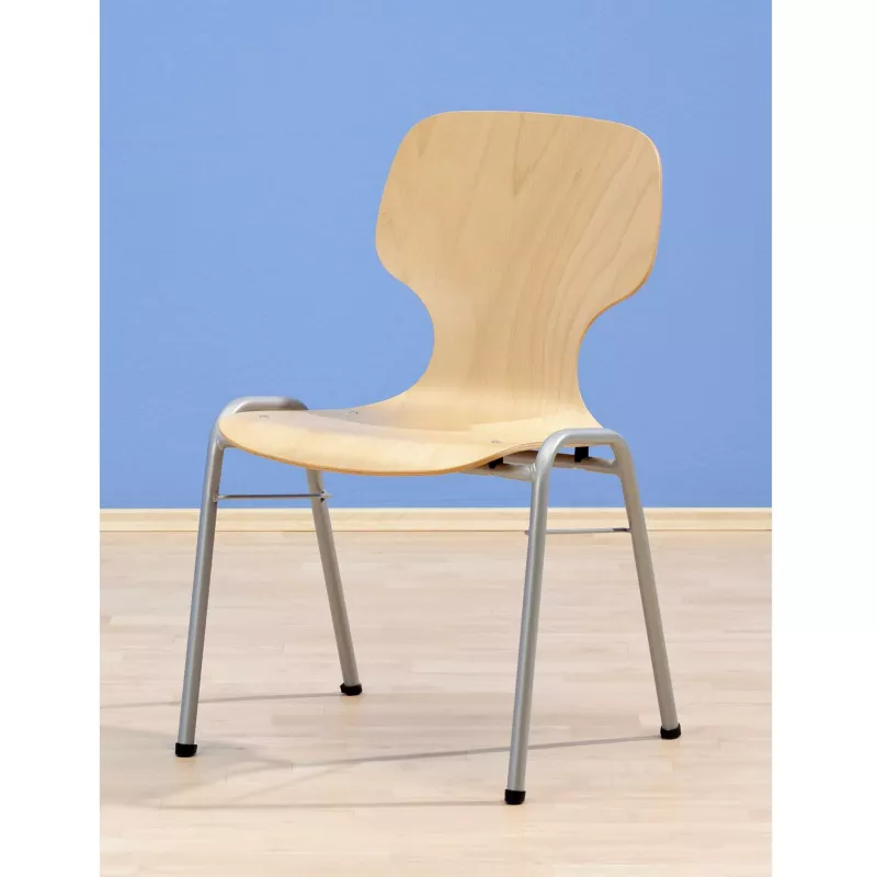 Stuhl, Holzstuhl, Sitzgelegenheit, Klassische Form, Metallbeine