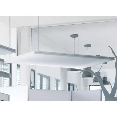 pendant light, ceiling light, white diffuser, office lighting, modern decor