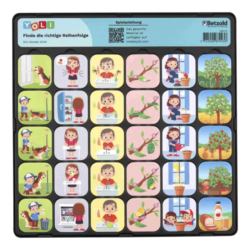 Puzzlespiel, Bildkarten, Kinder, Saat- und Pflanzenszene, Alltagsaktivitäten