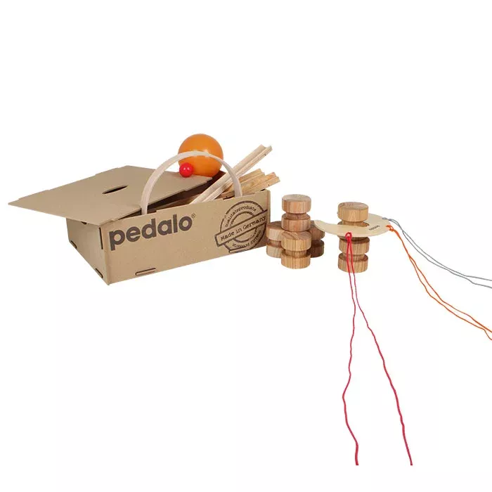 Holzpuzzle, Pedalo, Kugel, Holzspielzeug, Kordelteil