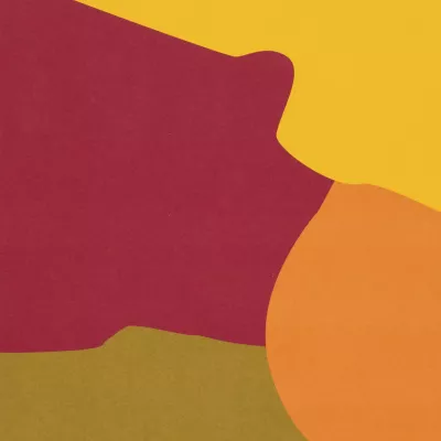 abstract, Farbfeld, orange Kreis, gelber Hintergrund, rotes/Form