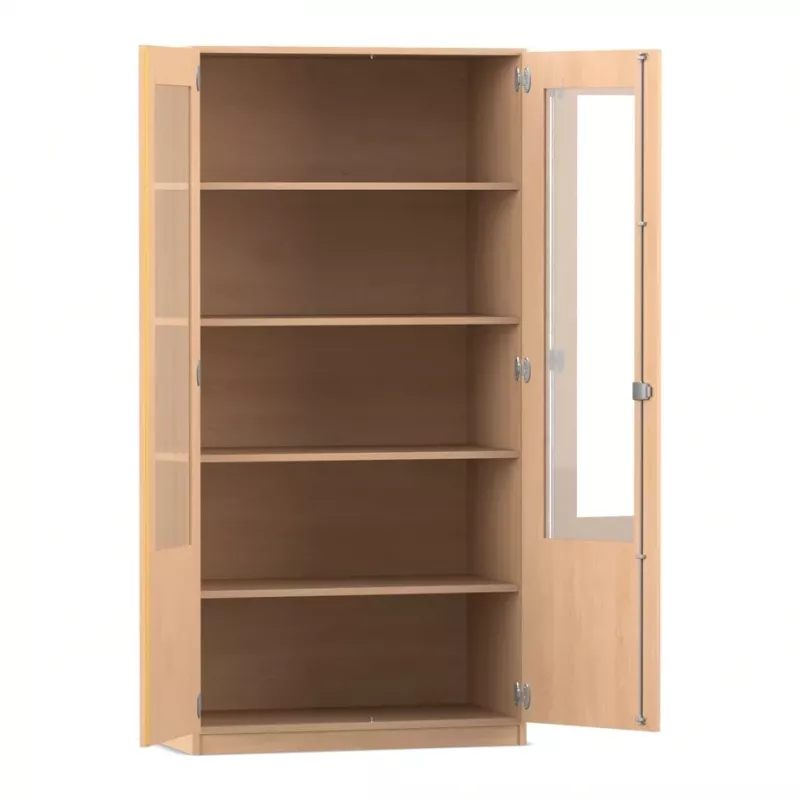 Schrank, Vitrine, Regal, Holz, Glasfront