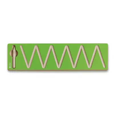 Spaghetti-Clip, Wendelstift, goldbraun, Holzstecker, S-förmiger Stift