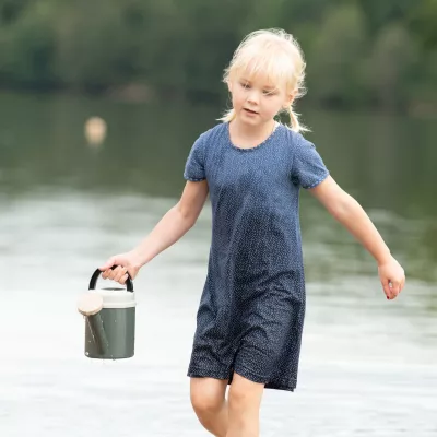 Kinderkleid, Kurzes Kleid, Polka-Dots, Badeponcho, Outdoor