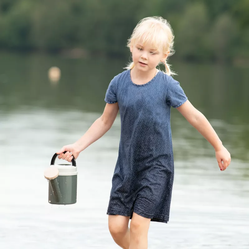 Kinderkleid, Kurzes Kleid, Polka-Dots, Badeponcho, Outdoor