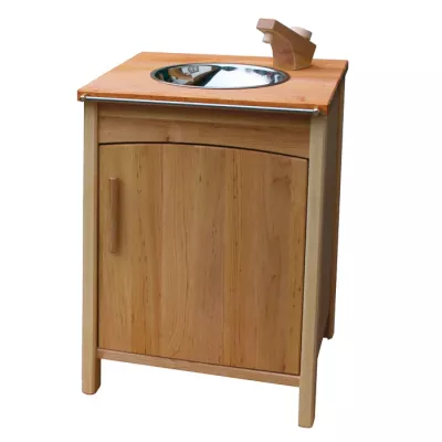Holzspüle, Waschbecken, Spüleunterschrank, Holzkorpus, Küchenmobiliar