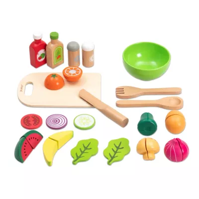 Holzspielzeug, Kochset, Obst-Gemüse, Küchenspielzeug, Holzspielzeug