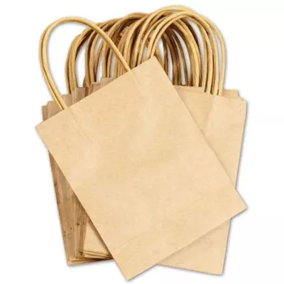 Papiertüten, Bagasse, Papiertragetaschen, Kleine Tüten, Naturfarben