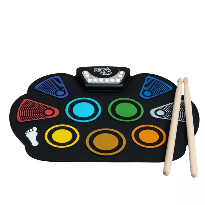 Schlagpad, Kinderschlagzeug, Farbige Pads, Schlagstöcke, Trittpad