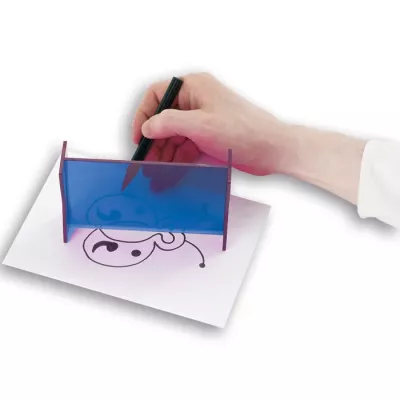 Handgriffener Stempel, blaue Schablone, Stempelwerkzeug, Zeichen-Schablone, Papierbastelprojekt