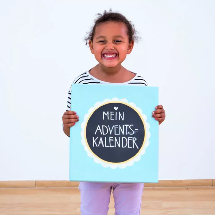 Adventskalender, Kinder, Kalender, Blau, Tafel-Design