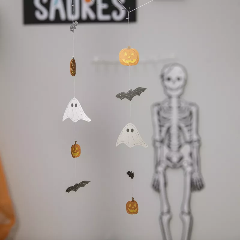 Halloween, Girlande, Papierfiguren, Spukdekoration, Kürbis