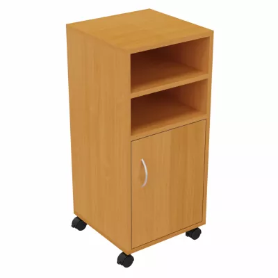 Küchenschrank, Rollhocker, Holzkorb, Schrank mit Rollen, Schranktür