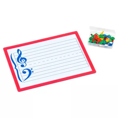 Notenblech, Musiknote, Magnetnote, Wandtafel, Klemmklammern