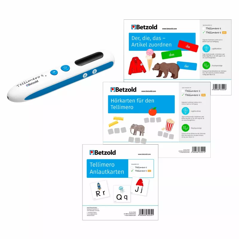 Lernstift, Sprachlernspiel, Hörkarten, Anlautkarten, Artikelzuordnung
